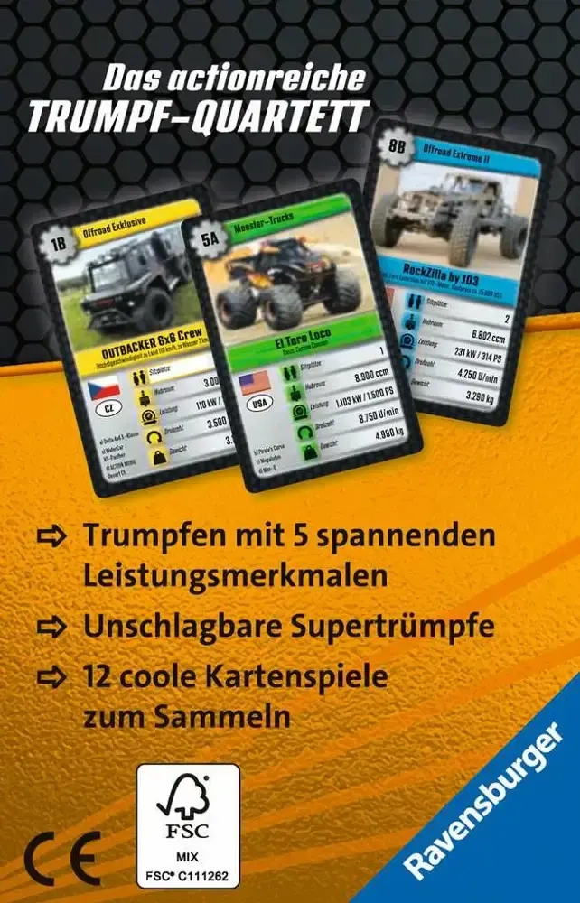 Quartett Supertrumpf Auto Monster