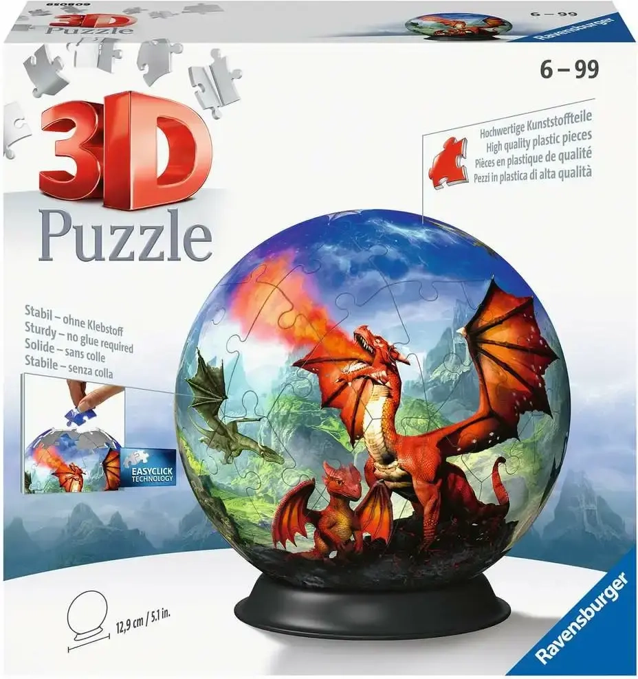 Mystische Drachen - 3D Puzzleball