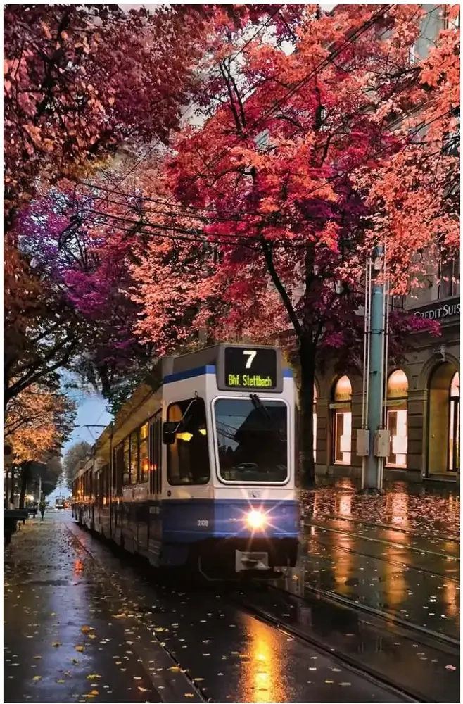 Zürich Tram 7 - Stettbach - Puzzle Moment