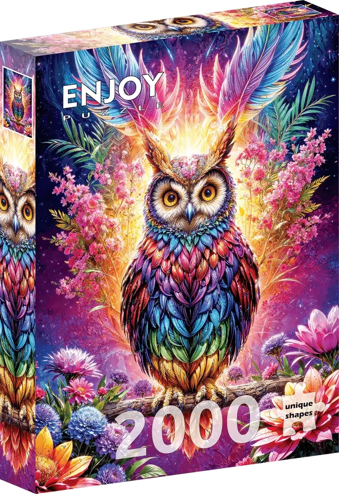 Neon Eule Owl - 2000 Teile