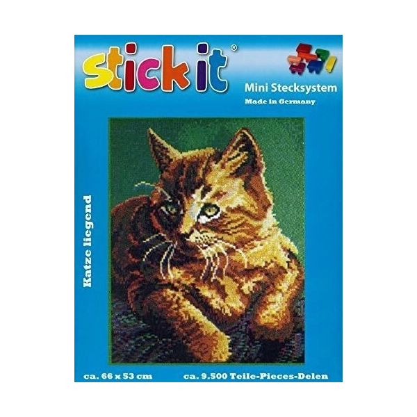 Katze liegend - Stick it