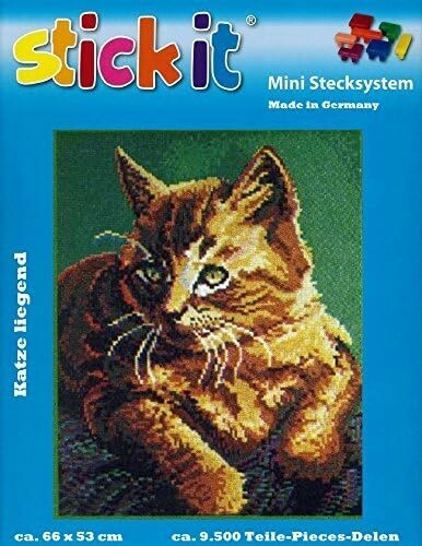 Katze liegend - Stick it