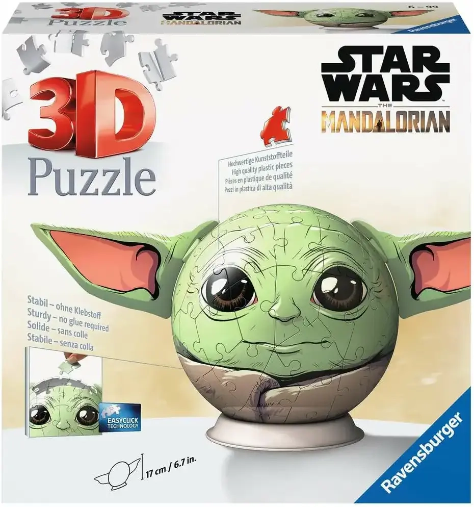 3D Puzzleball - Mandalorian Grogu mit Ohren