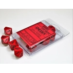 Dice Sets Red/Black Opaque d10 Set (10)