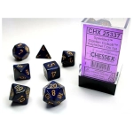 RPG Dice Sets Golden Cobalt Poly 7-dice Cube