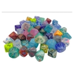 Bag of 50 Asst. Loose Signature Poly. d10 Dice