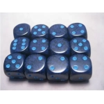 Dice Sets Cobalt Speckled 16mm d6 (12)