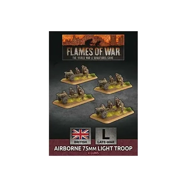 Flames of War Airborne 75mm Light Troop (x4 Plastic) - EN