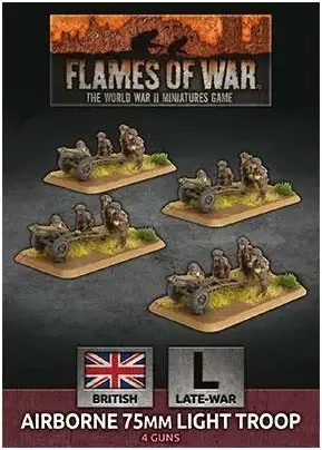 Flames of War Airborne 75mm Light Troop (x4 Plastic) - EN