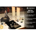 ENHANCE Tabletop RPGs 7pc Metal RPG Dice (Collector's Edition Black)