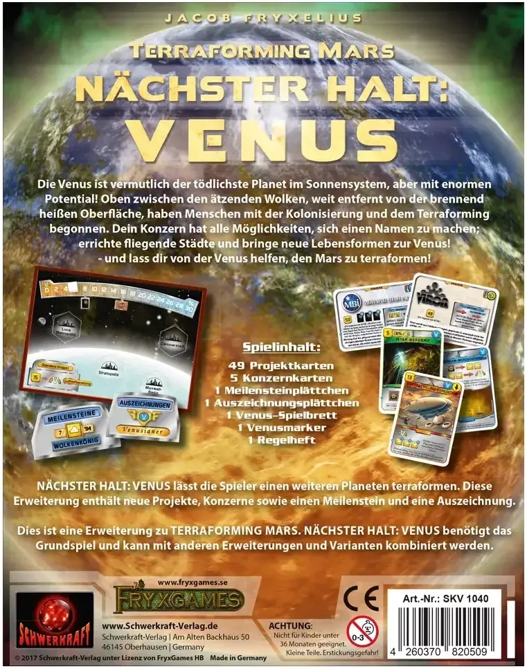 Terraforming Mars Erweiterung - Nächster Halt Venus