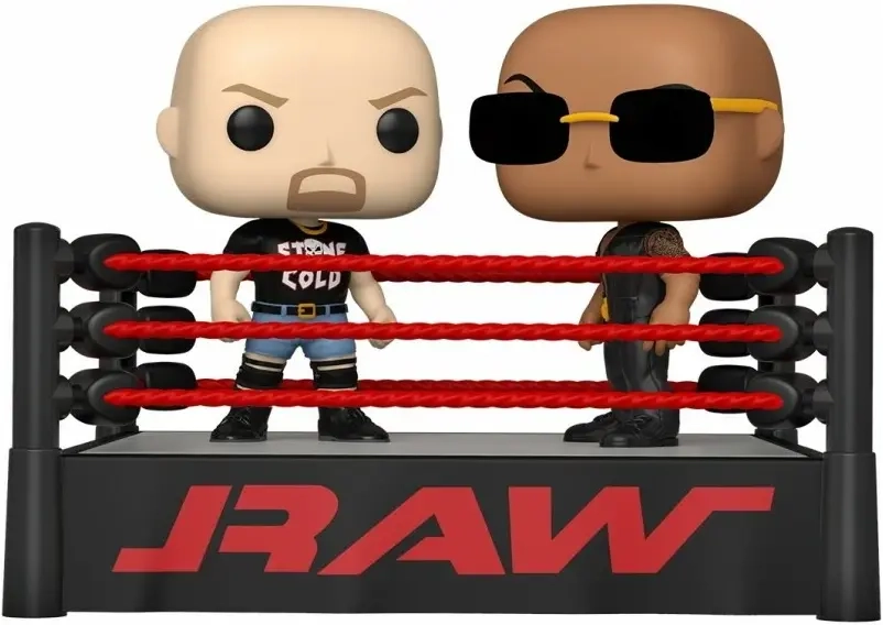 Funko POP! Moment WWE - The Rock vs Stone Cold in Wrestling Ring