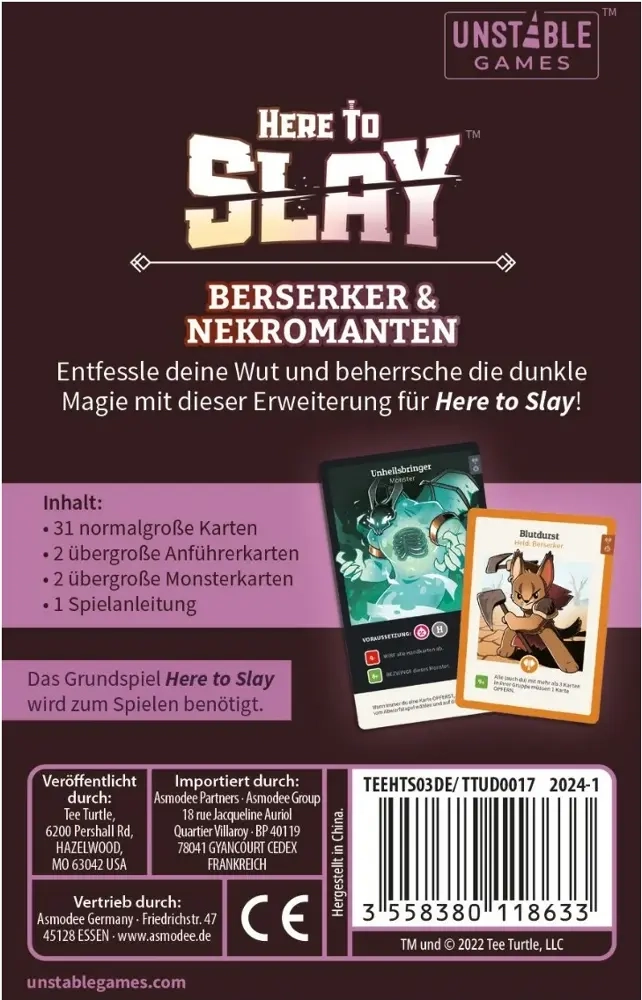 Here to Slay – Berserker & Nekromanten - Erweiterung