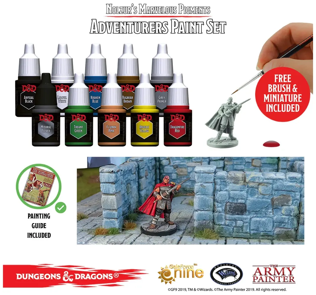 Army Painter - The Adventurers Paint Set - D&D Nolzur's Marvelous Pigment