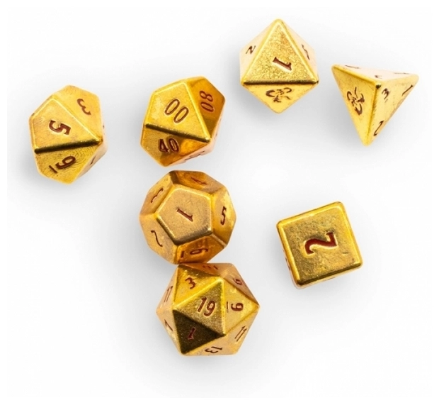 D&D 50th Anniversary Heavy Metal Dice (7)