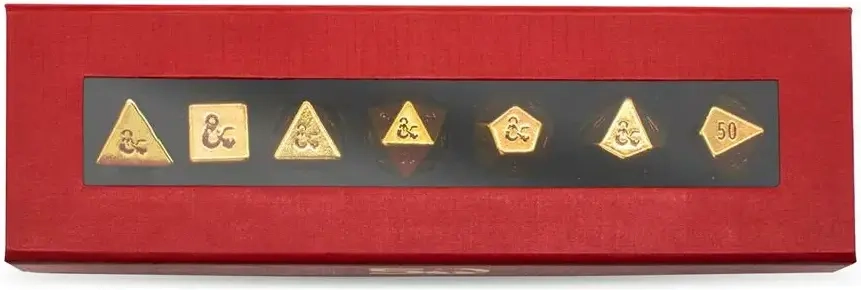 D&D 50th Anniversary Heavy Metal Dice (7)