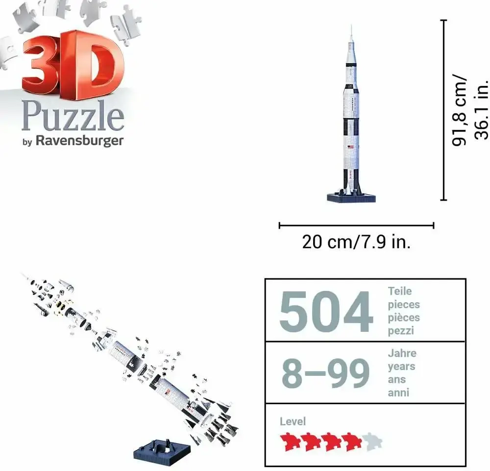 3D Puzzle - Apollo Saturn V Rakete