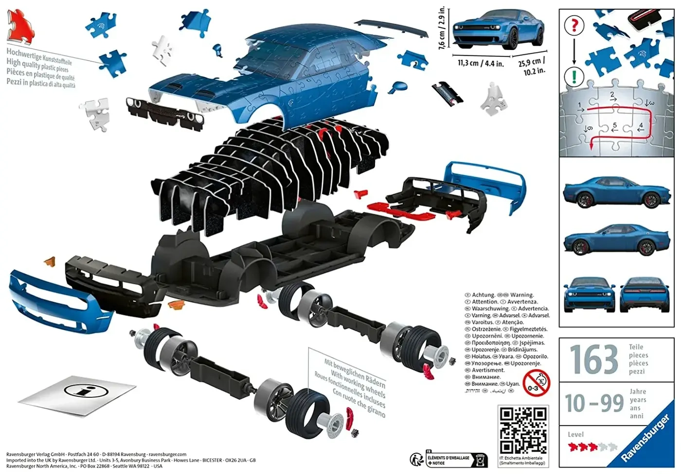 Dodge Challenger SRT - 3D Puzzle