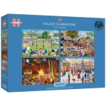 Village Celebrations -  Trevor Mitchell - 4x 500 Teile Puzzle