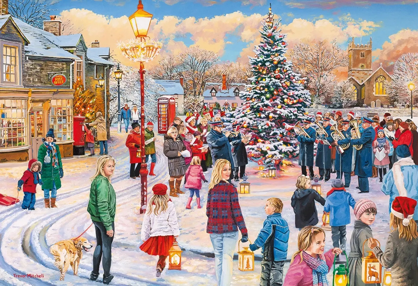 Village Celebrations -  Trevor Mitchell - 4x 500 Teile Puzzle