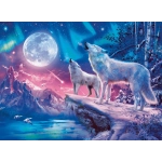 Wolf im Nordlicht - Glow in the Dark