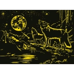 Wolf im Nordlicht - Glow in the Dark