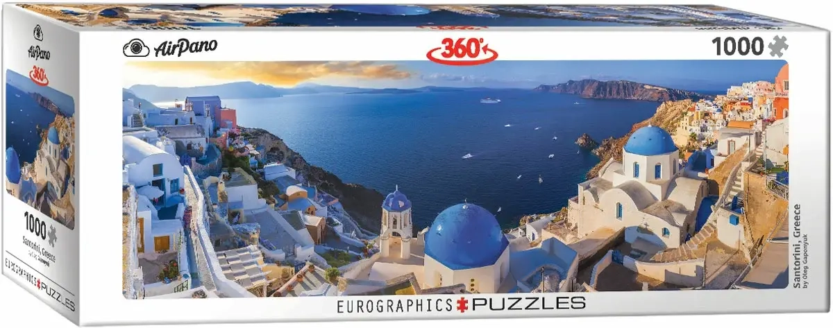 360° Blick auf Santorini