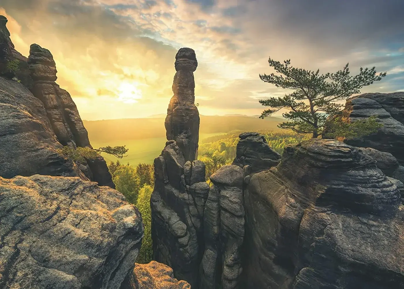 Erleuchtung - Elbsandsteingebirge Monolith