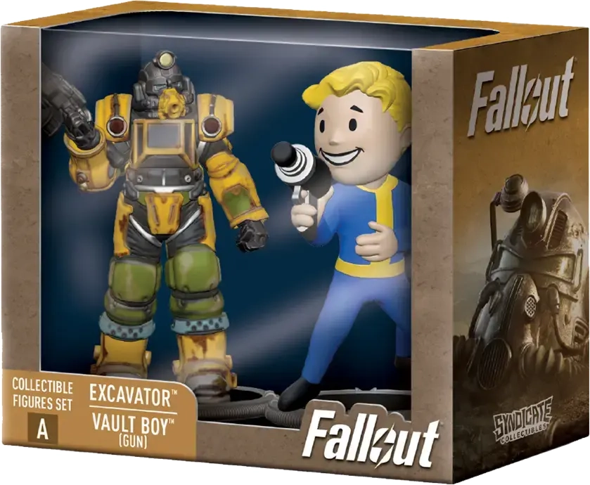 Fallout Collectible Figures Set Excavator & Vault Boy (Gun)