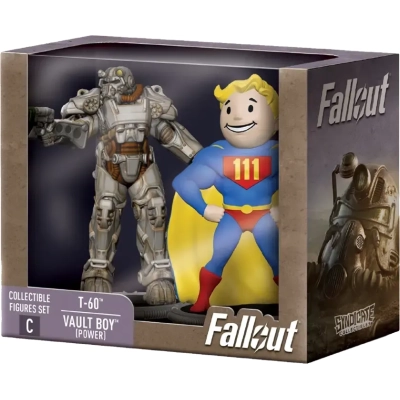 Fallout Collectible Figures Set T-60 & Vault Boy (Power)