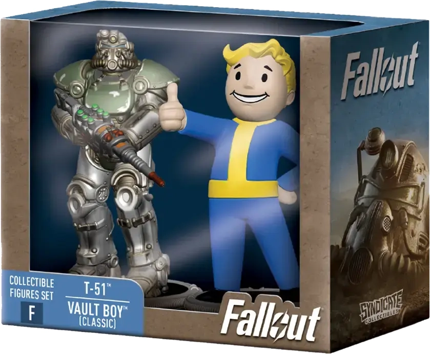 Fallout Collectible Figures Set T-51 & Vault Boy (Classic)