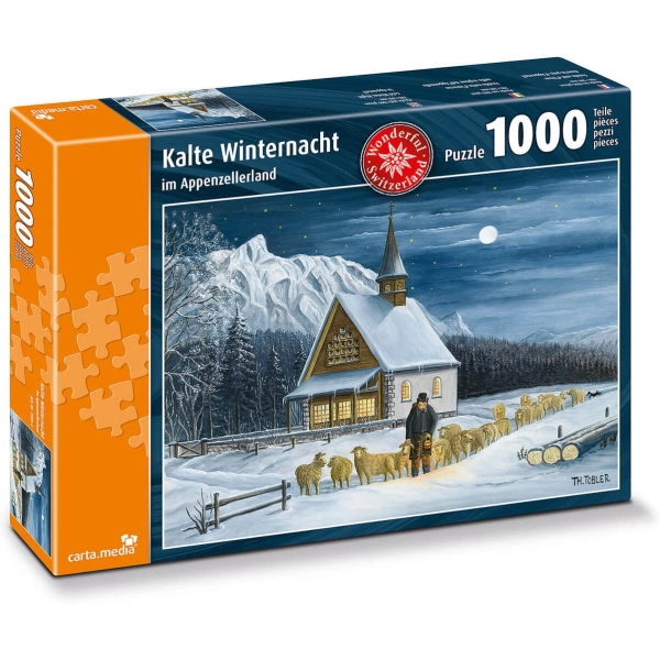 Kalte Winternacht im Appenzellerland