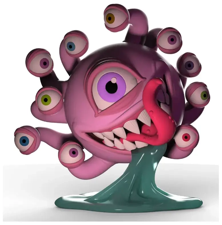 D&D Beholder 7 Inch Resin Figure Glow-in-the Dark