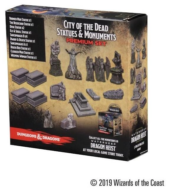 D&D Waterdeep Dragon Heist City of The Dead Statues and Monuments