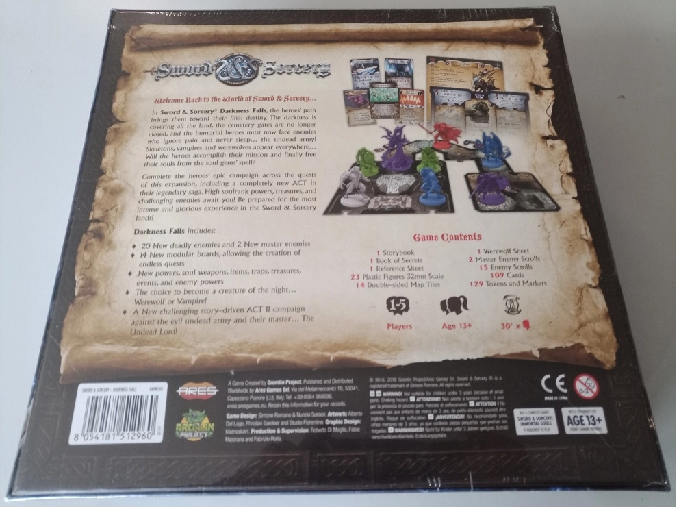 Sword & Sorcery Darkness Falls - Expansion - EN (Defekte Verpackung)