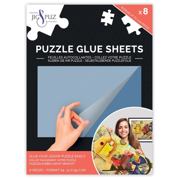 Puzzle Glue Sheets - Selbstklebende Puzzlefolie für 1000 Teile Puzzle - Jig & Puz