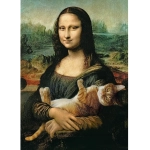 Mona Lisa and Purring Kitty