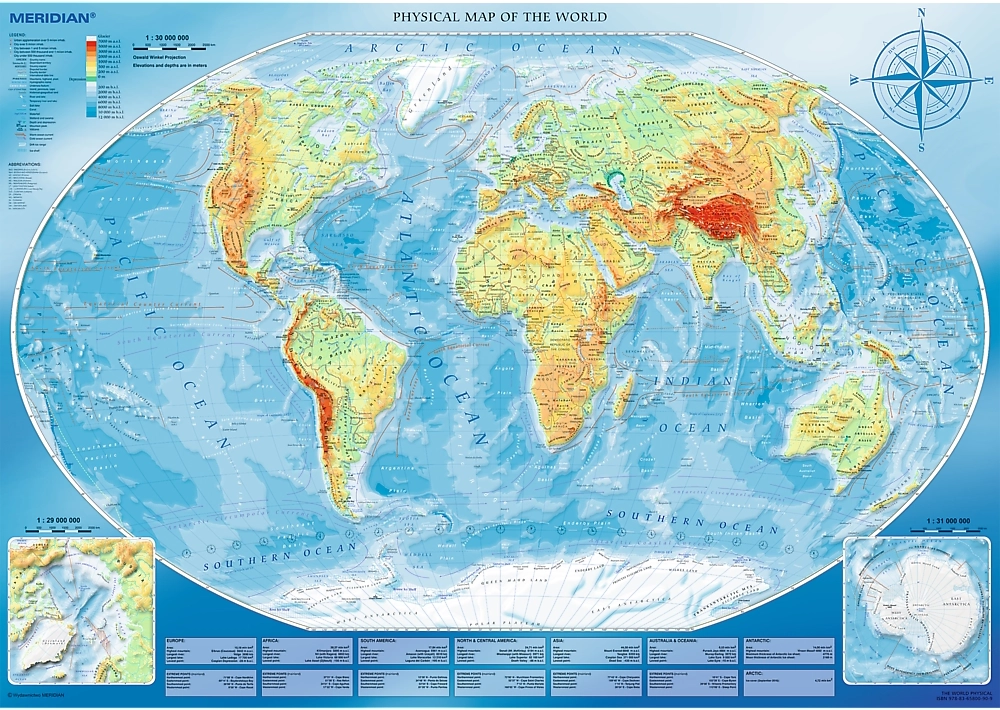 Grosse physische Landkarte