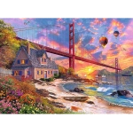 Holzpuzzle - Sunset at Golden Gate - Dominc Davison