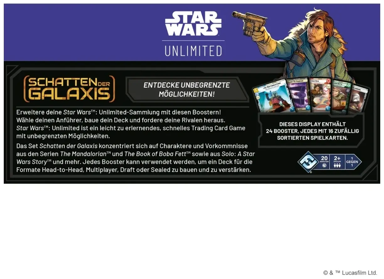 Star Wars: Unlimited - Schatten der Galaxis - Booster Display (24) - DE