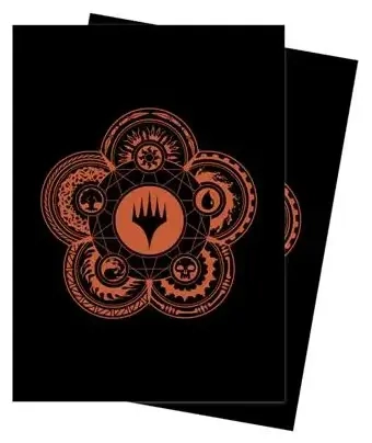 UP - Standard Sleeves for Magic: The Gathering Mana 7 Color Wheel (100 Sleeves)