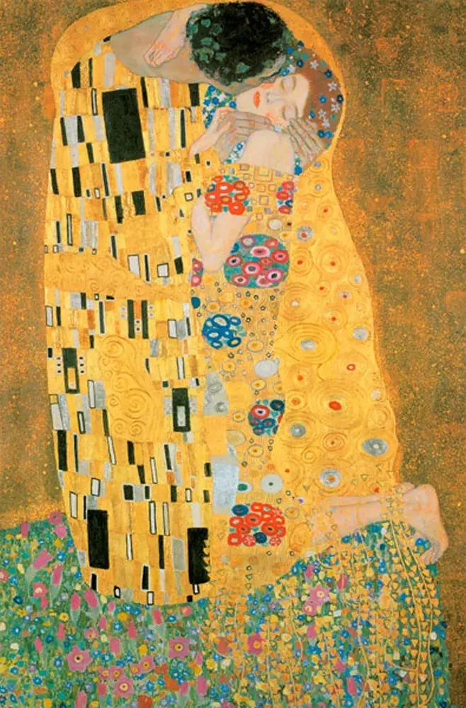 Der Kuss, Klimt (Metalliceffekt)