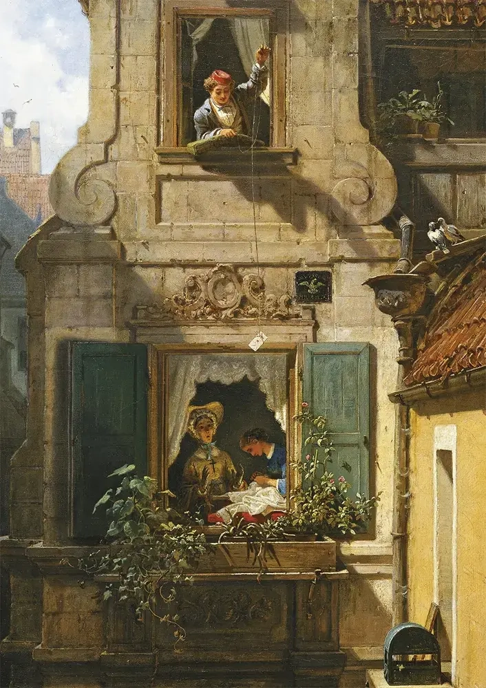 Der abgefangene Liebesbrief, Spitzweg