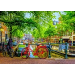 The Red Bike in Amsterdam