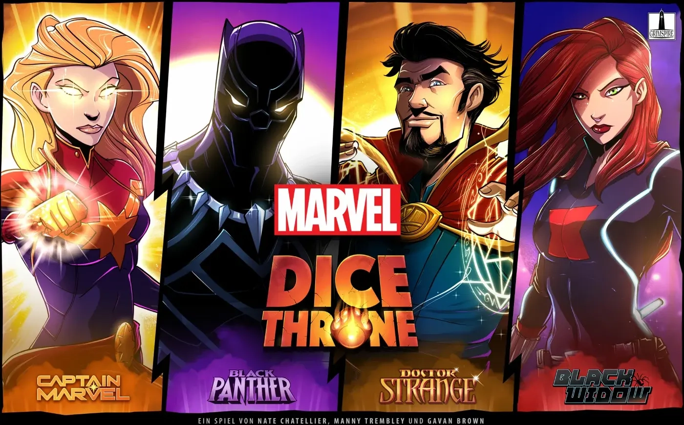 Marvel Dice Throne: Box 2 (Captain Marvel, Black Panther, Doctor Strange, Black Widow) - DE