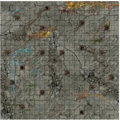 Dungeon Gaming Mat 60x60cm Grid