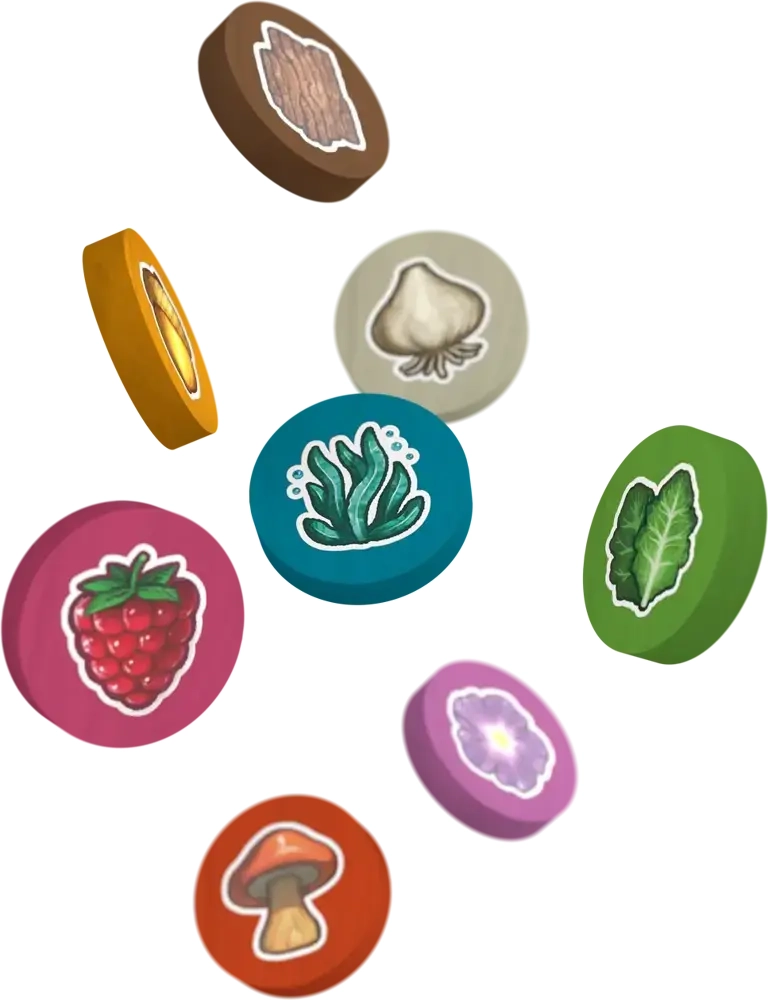 Wild Gardens: Premium Wooden Source Token Pack - EN