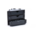 Black Rack End piece with Drawers