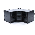 Black Rack Corner Piece with Drawers