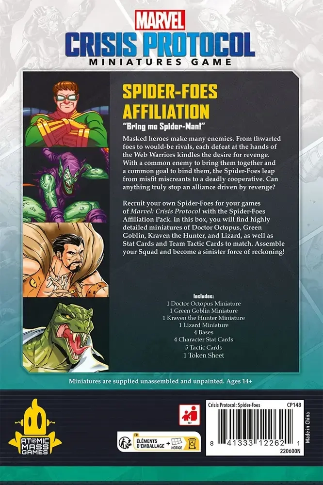 Marvel Crisis Protocol - Spider-Foes Affiliation Pack - DE/FR/EN